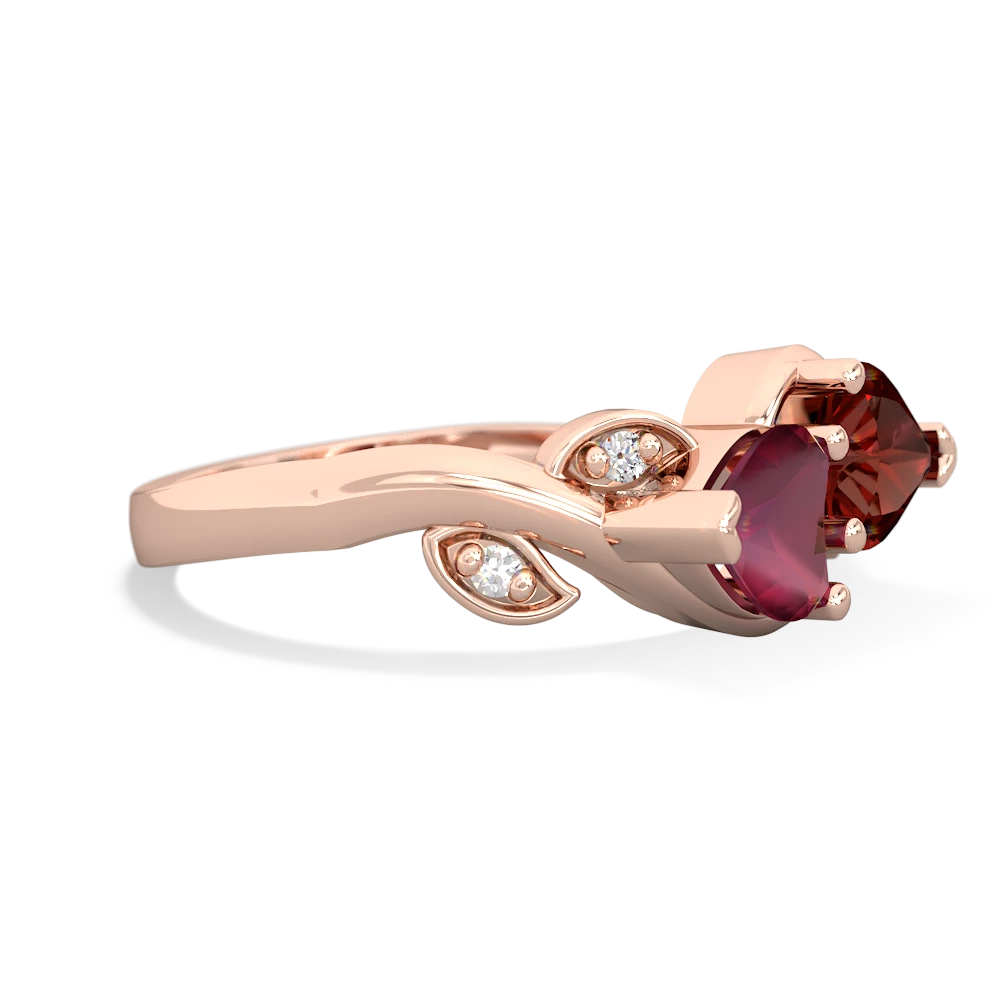 Ruby Floral Elegance 14K Rose Gold ring R5790