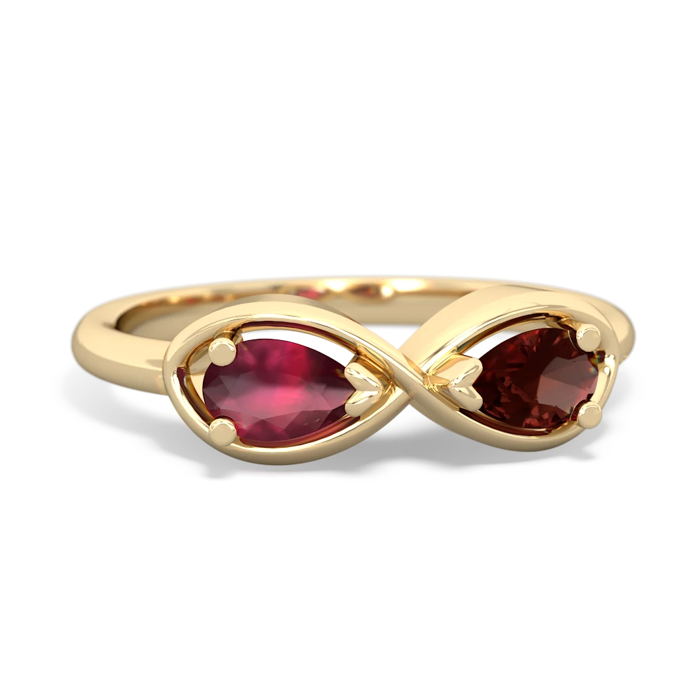 Ruby Infinity 14K Yellow Gold ring R5050