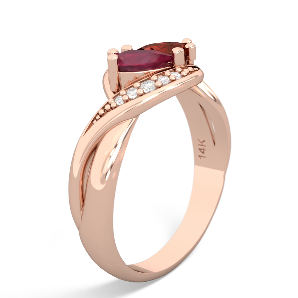 Ruby Summer Winds 14K Rose Gold ring R5342