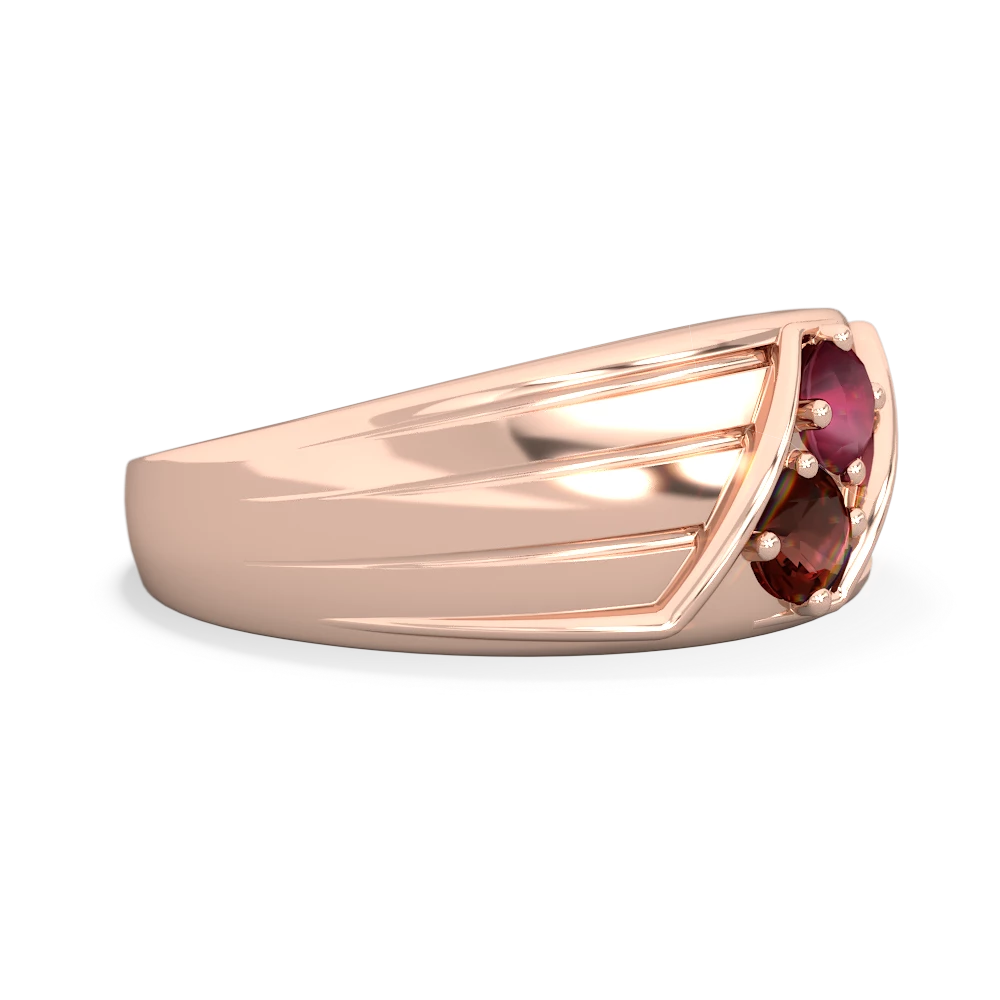 Ruby Men's Streamline 14K Rose Gold ring R0460