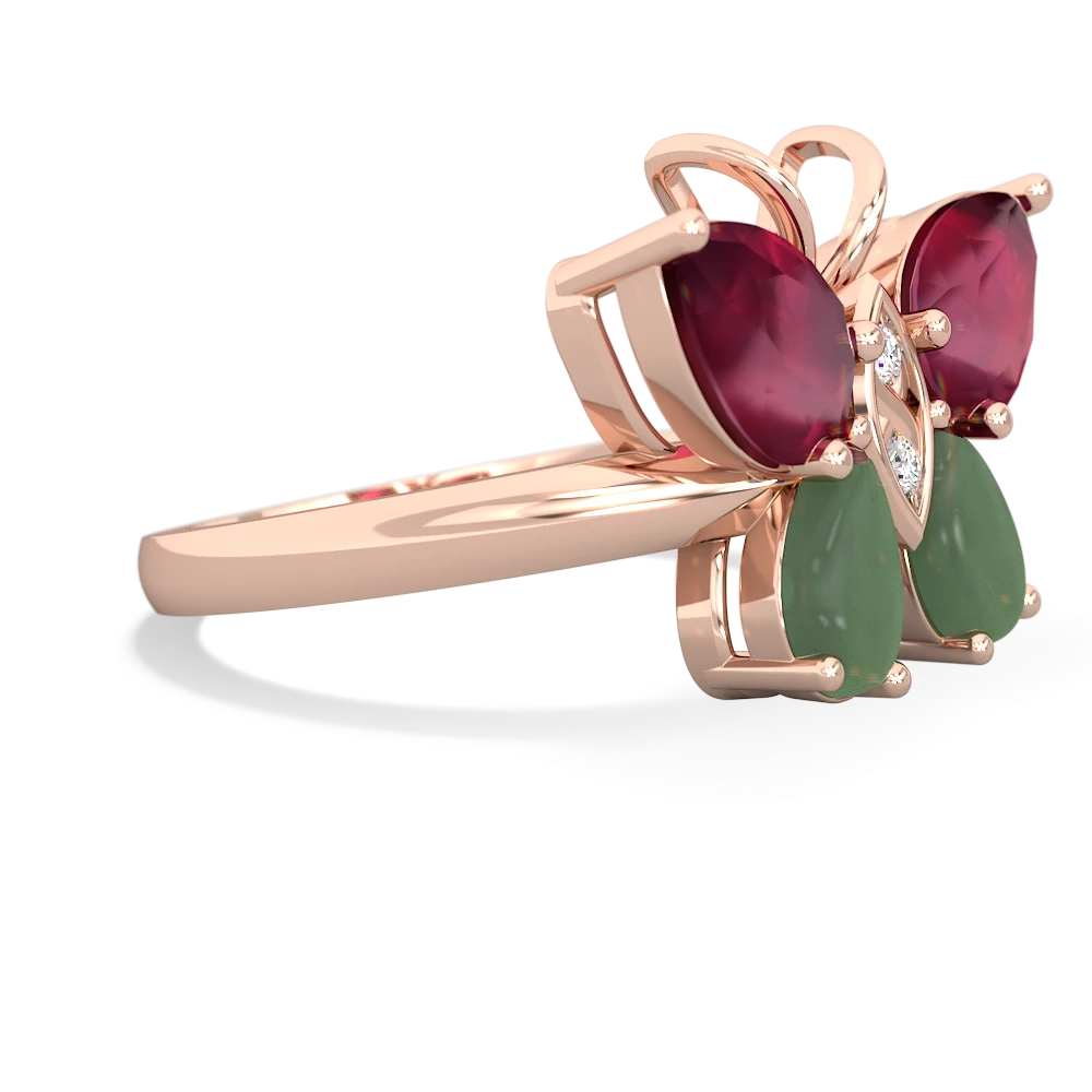 Ruby Butterfly 14K Rose Gold ring R2215