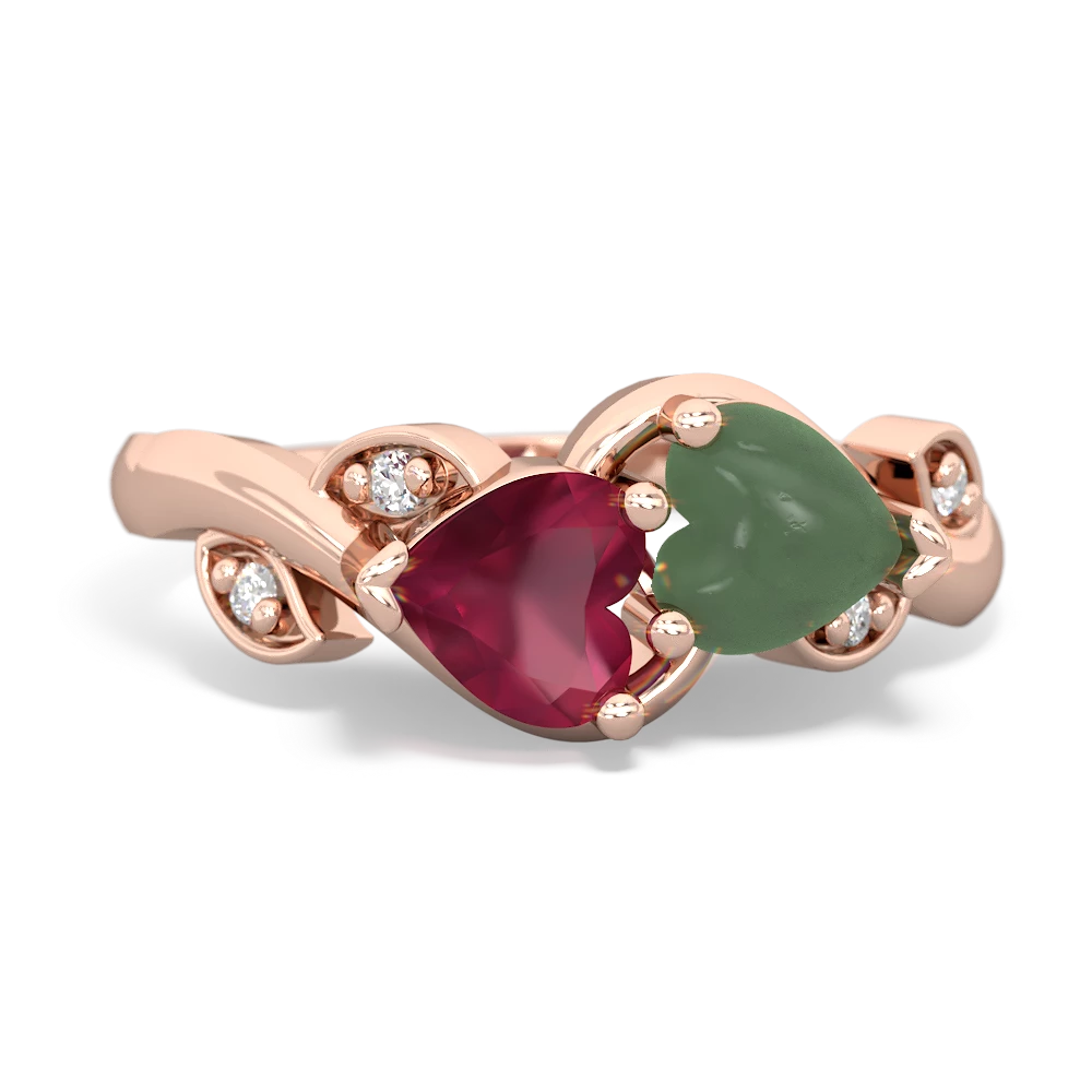 Ruby Floral Elegance 14K Rose Gold ring R5790