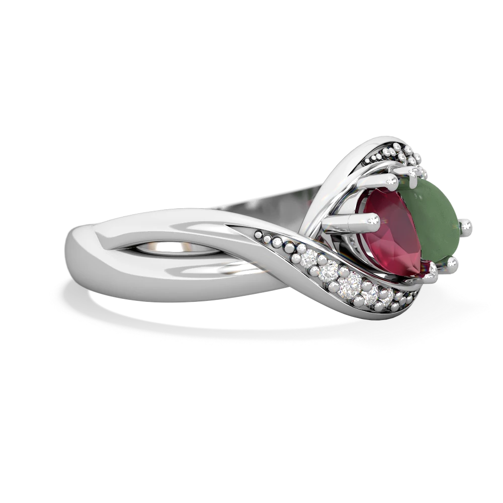 Ruby Summer Winds 14K White Gold ring R5342