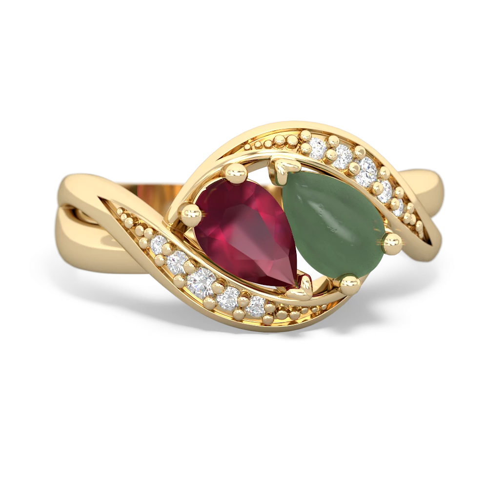 Ruby Summer Winds 14K Yellow Gold ring R5342