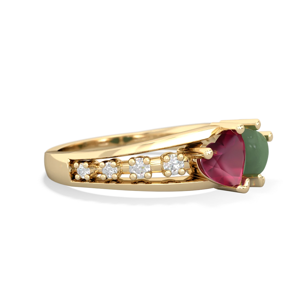 Ruby Heart To Heart 14K Yellow Gold ring R3342