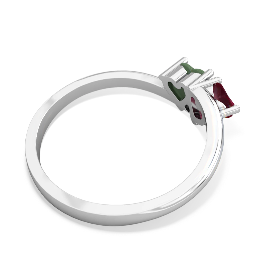 Ruby Sweethearts 14K White Gold ring R5260