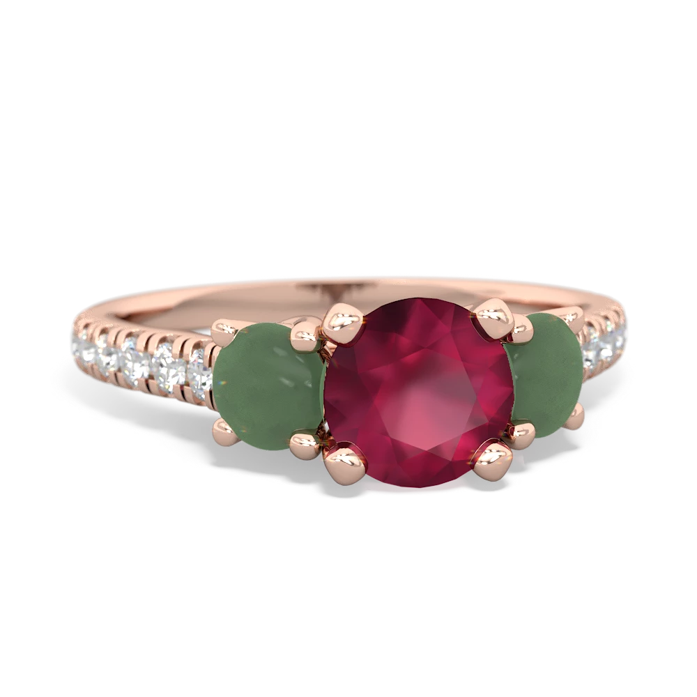 Ruby Pave Trellis 14K Rose Gold ring R5500