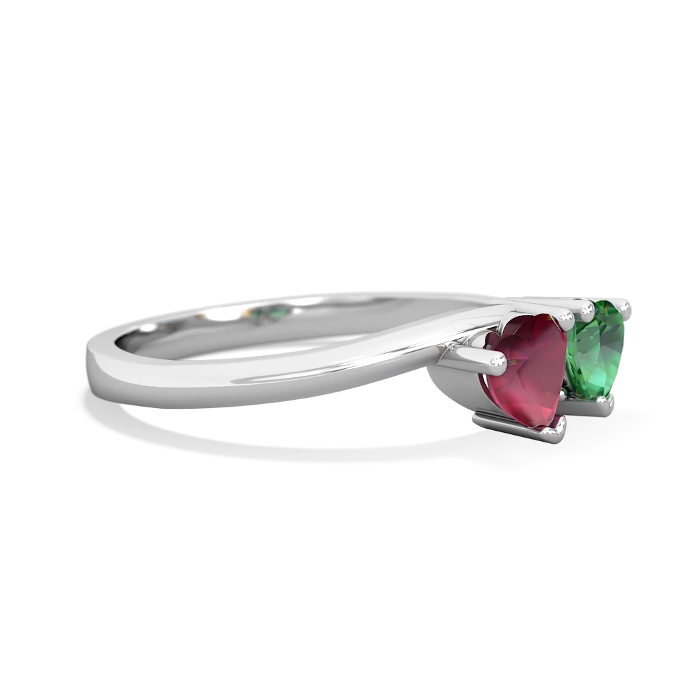 Ruby Sweethearts 14K White Gold ring R5260