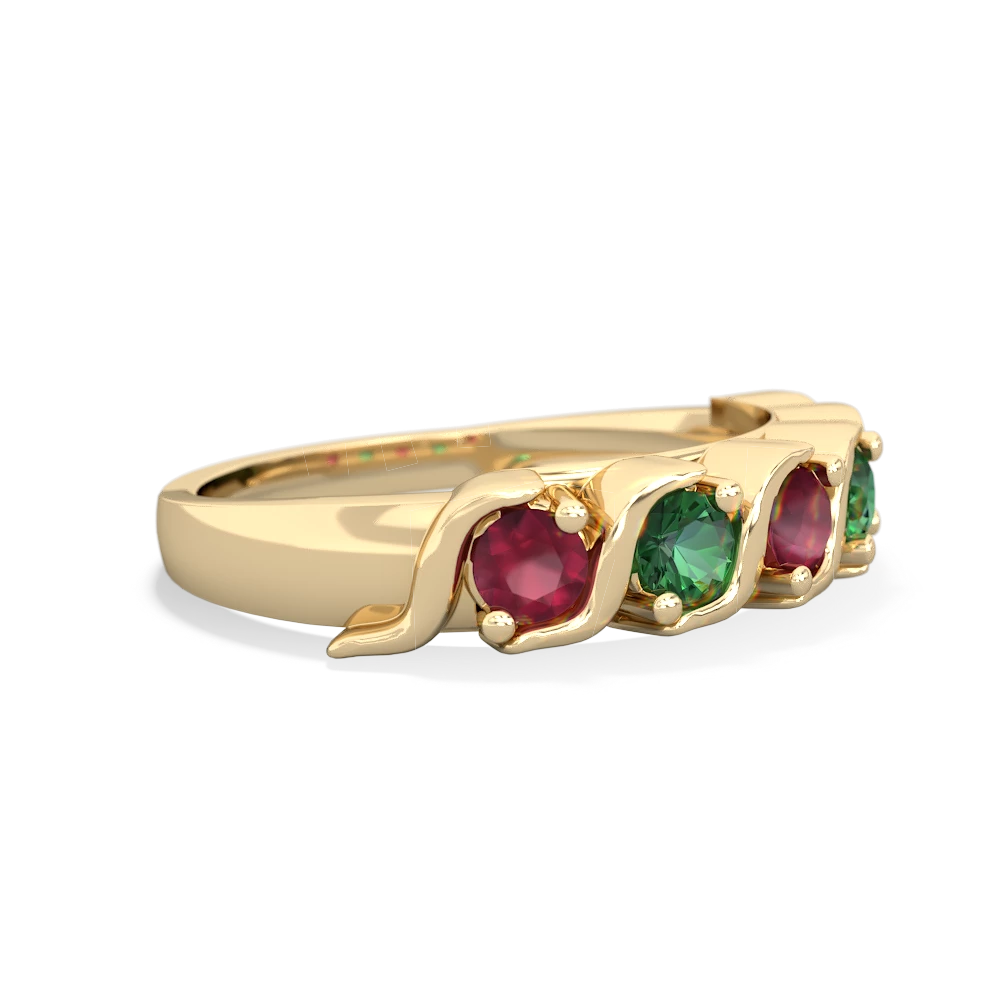 Ruby Anniversary Band 14K Yellow Gold ring R2089