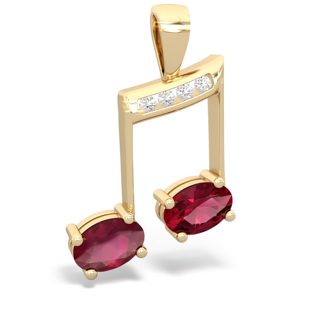 Ruby Color Of Music 14K Yellow Gold pendant P3334