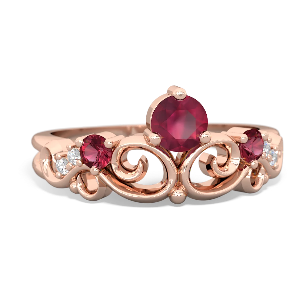 Ruby Crown Keepsake 14K Rose Gold ring R5740