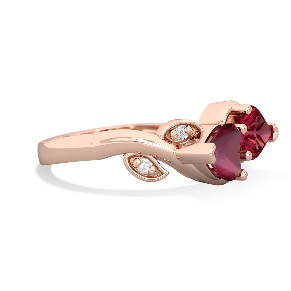 Ruby Floral Elegance 14K Rose Gold ring R5790