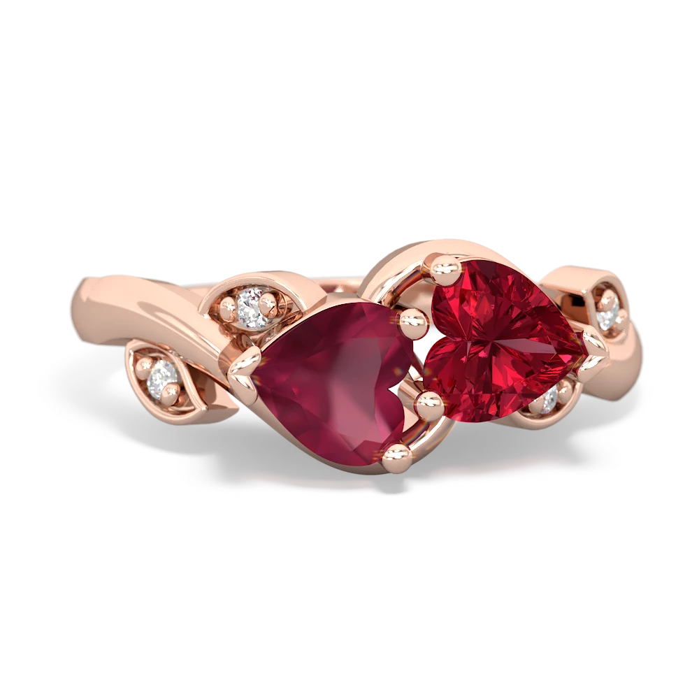 Ruby Floral Elegance 14K Rose Gold ring R5790