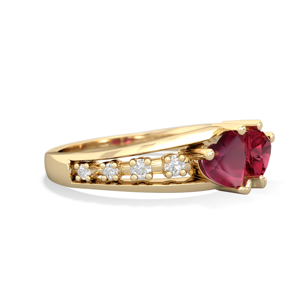 Ruby Heart To Heart 14K Yellow Gold ring R3342