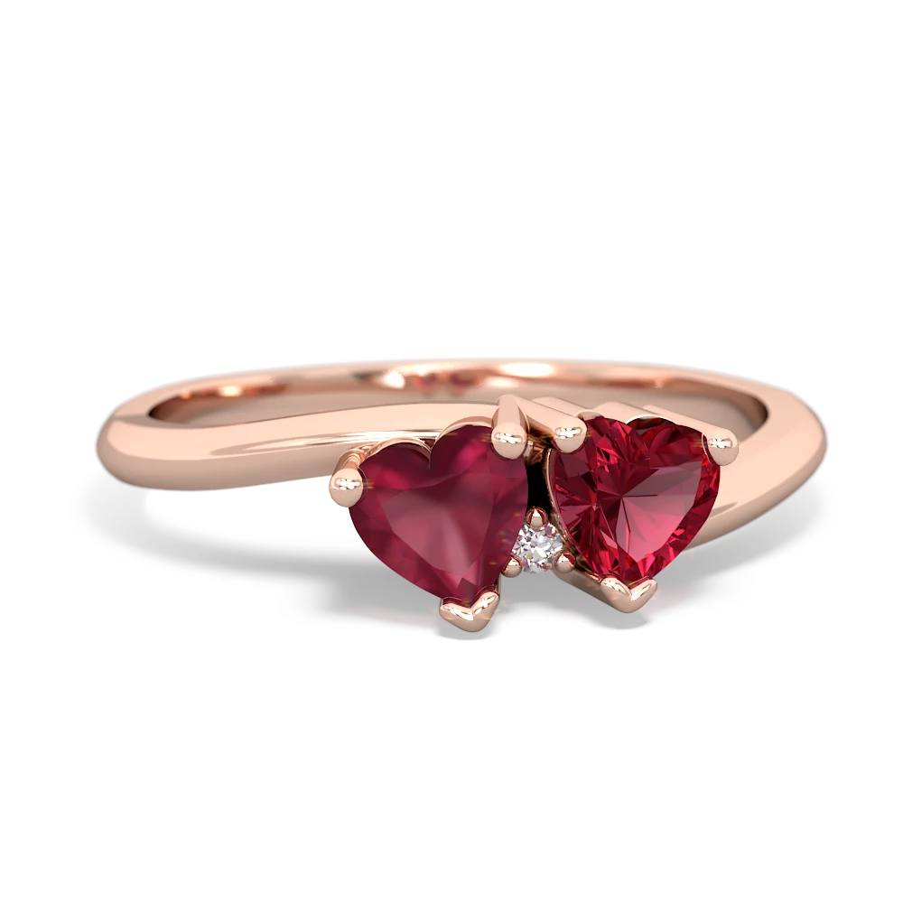 Ruby Sweethearts 14K Rose Gold ring R5260