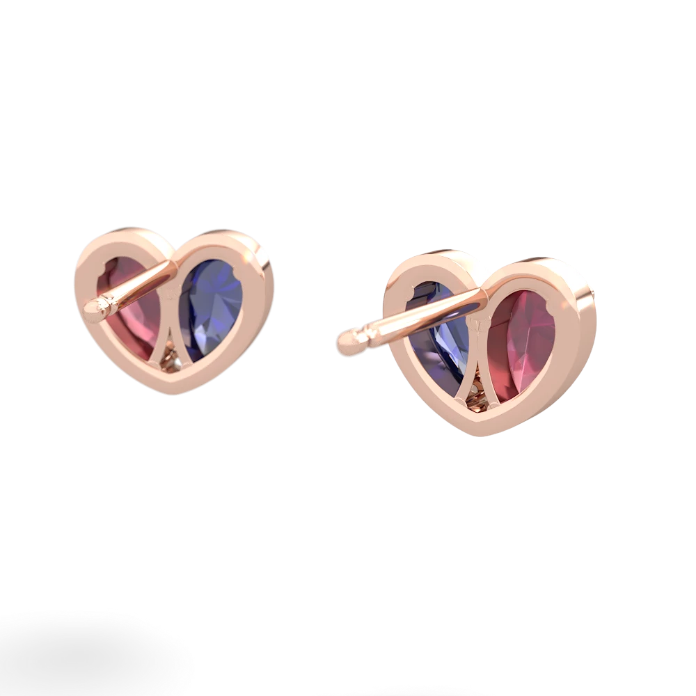 Ruby 'Our Heart' 14K Rose Gold earrings E5072