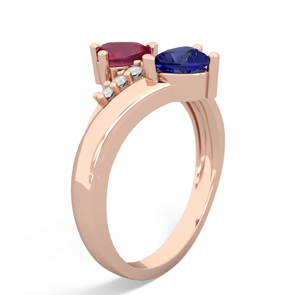 Ruby Heart To Heart 14K Rose Gold ring R2064