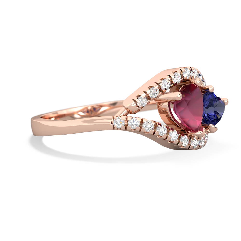 Ruby Mother And Child 14K Rose Gold ring R3010