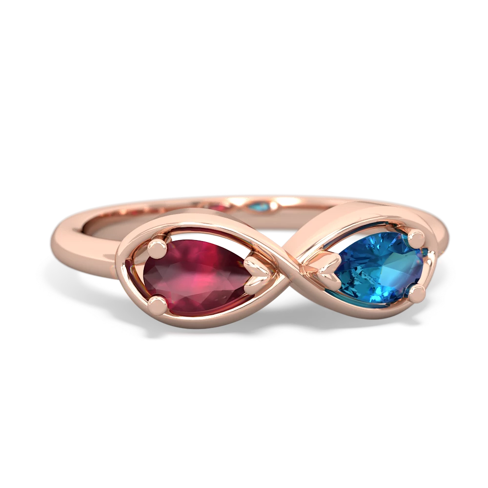 Ruby Infinity 14K Rose Gold ring R5050