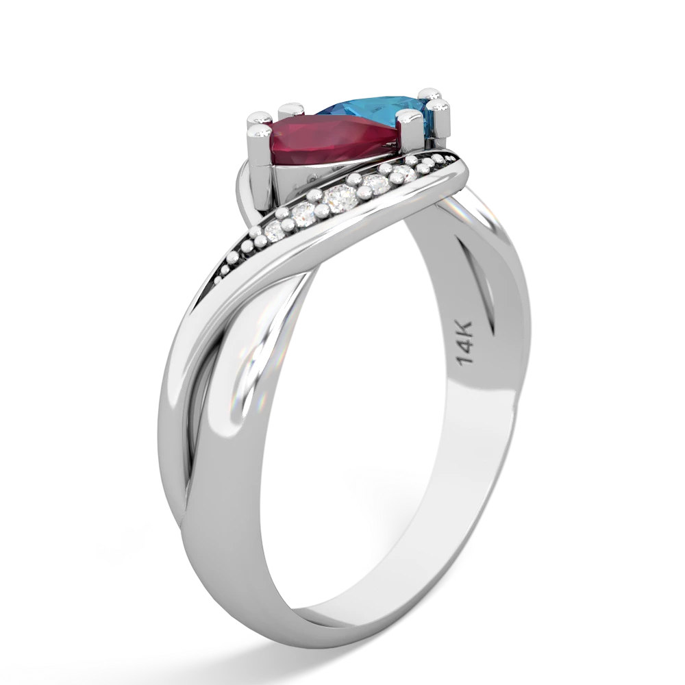 Ruby Summer Winds 14K White Gold ring R5342