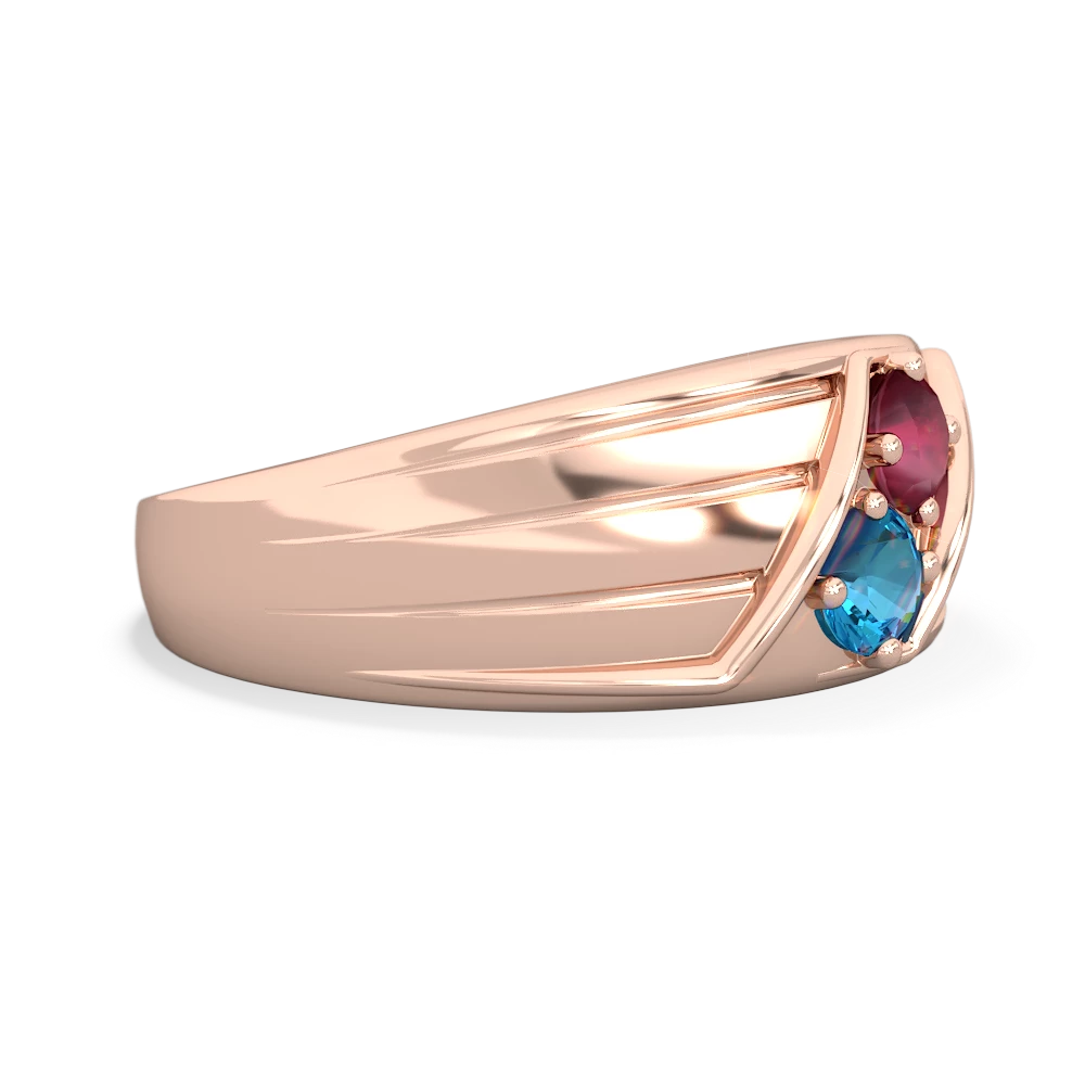 Ruby Men's Streamline 14K Rose Gold ring R0460