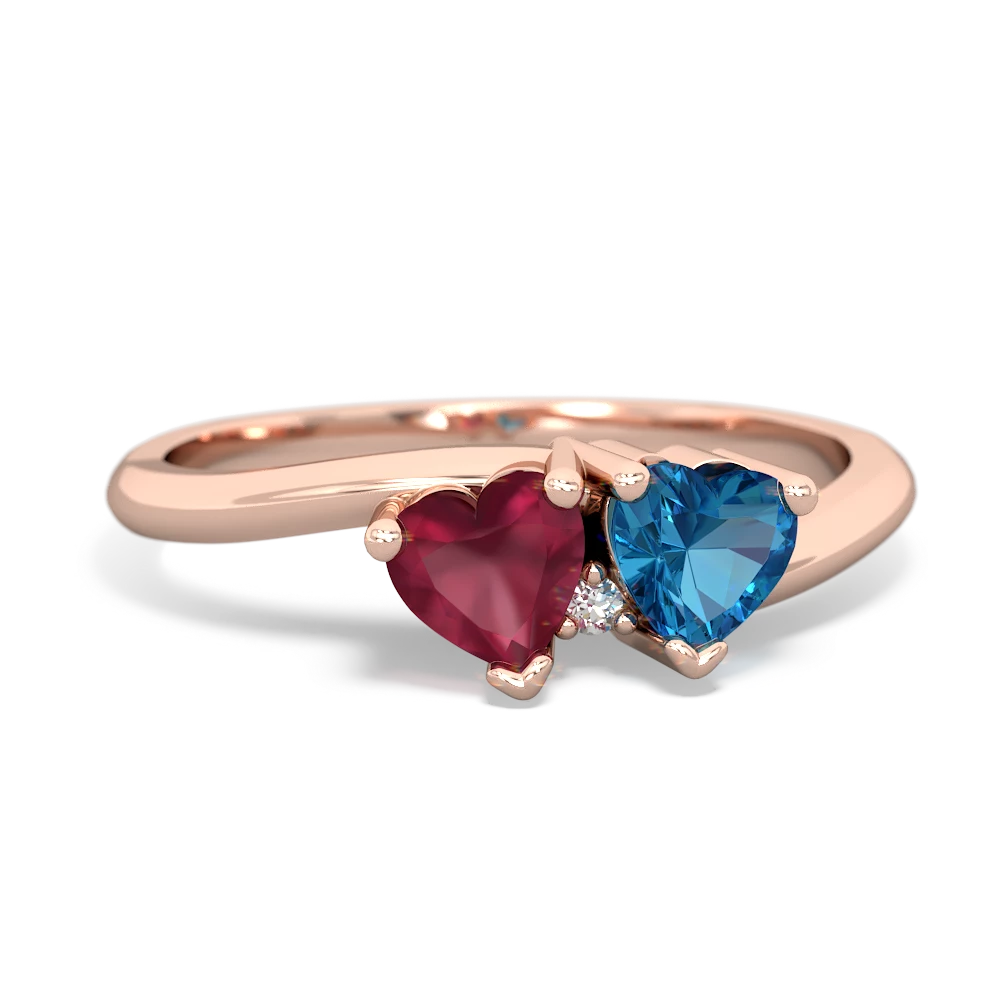 Ruby Sweethearts 14K Rose Gold ring R5260