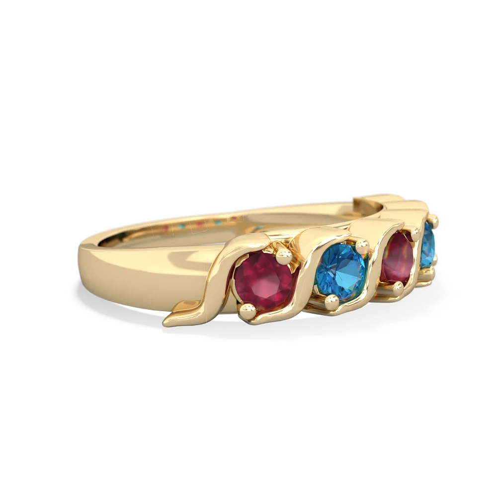 Ruby Anniversary Band 14K Yellow Gold ring R2089