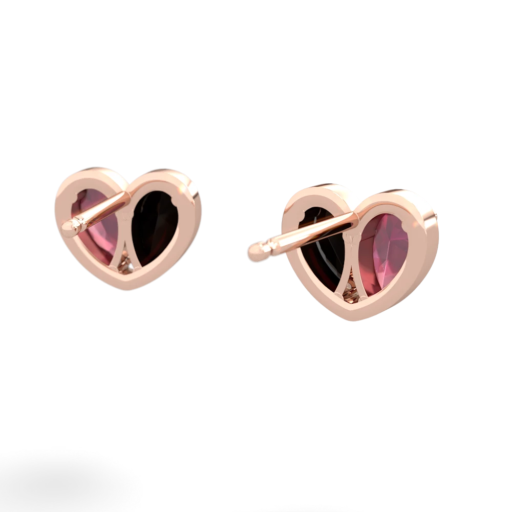 Ruby 'Our Heart' 14K Rose Gold earrings E5072