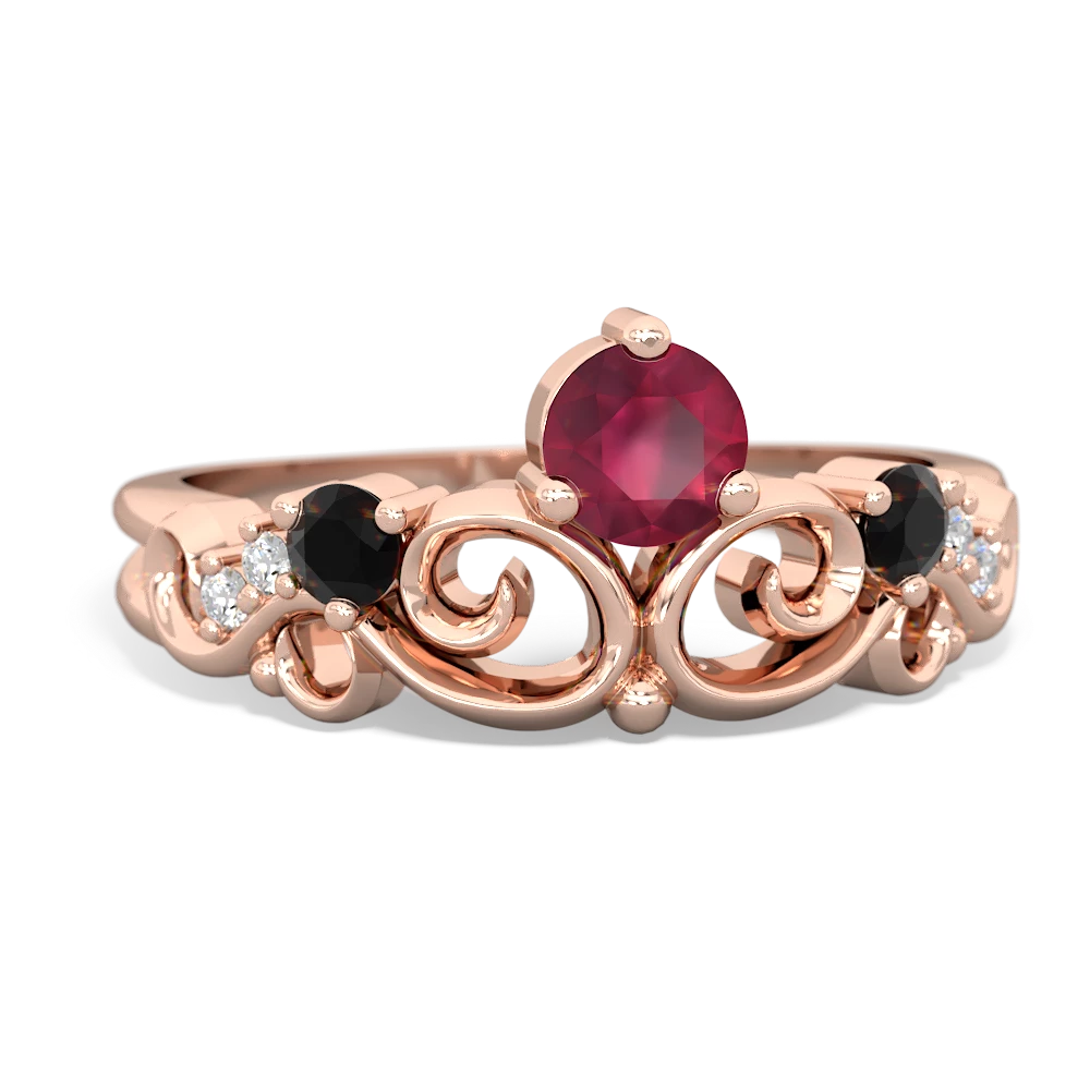 Ruby Crown Keepsake 14K Rose Gold ring R5740