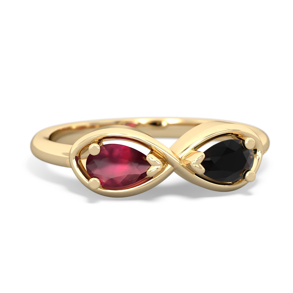 Ruby Infinity 14K Yellow Gold ring R5050