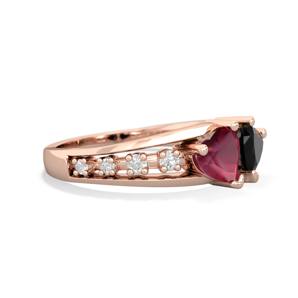 Ruby Heart To Heart 14K Rose Gold ring R3342