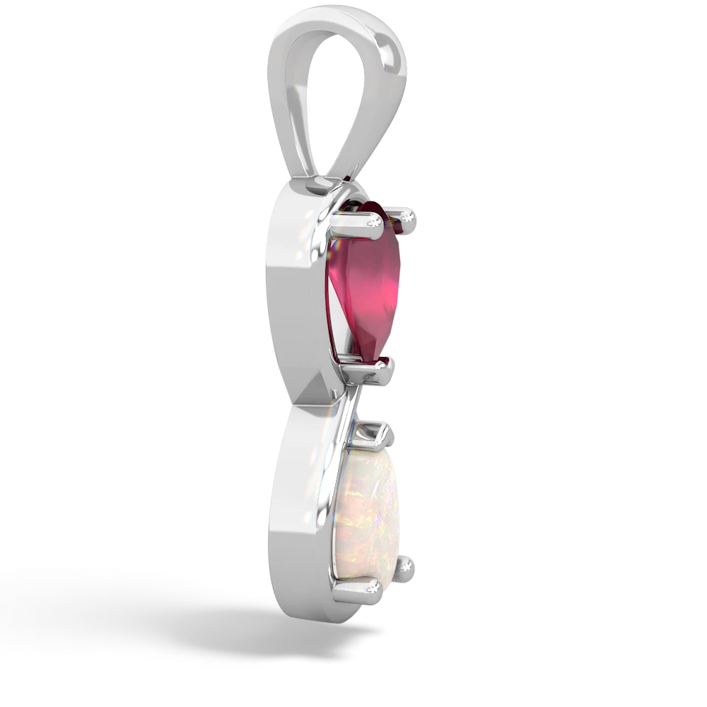 Ruby Infinity 14K White Gold pendant P5050