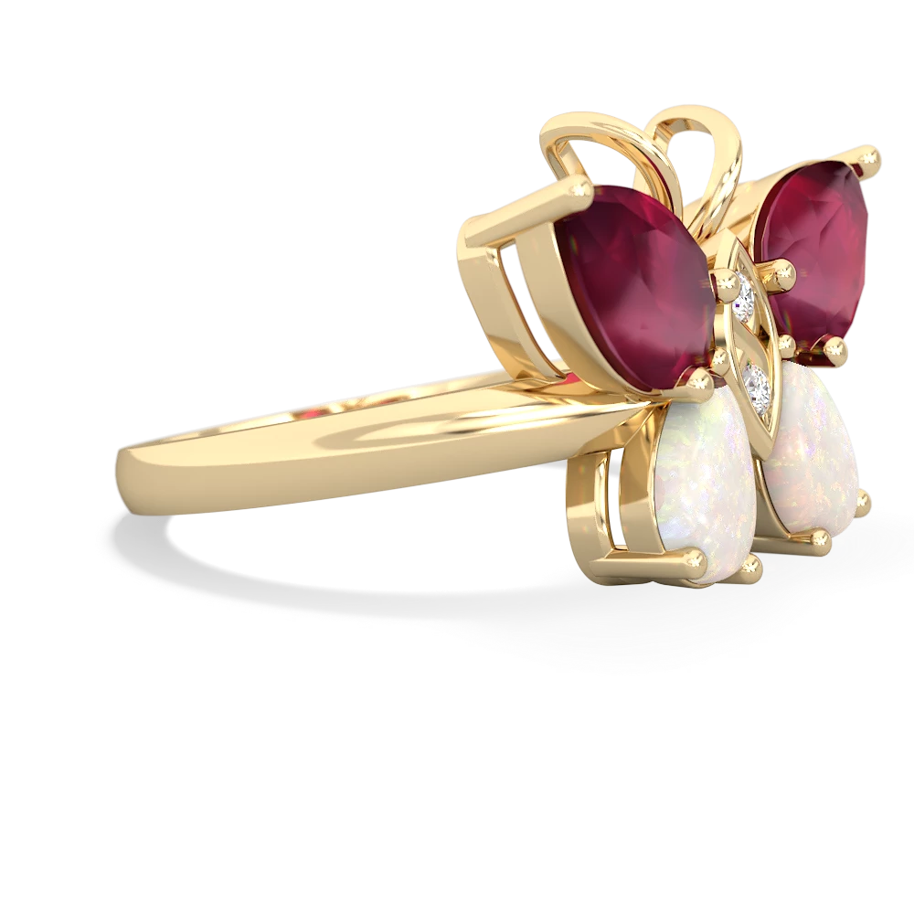 Ruby Butterfly 14K Yellow Gold ring R2215