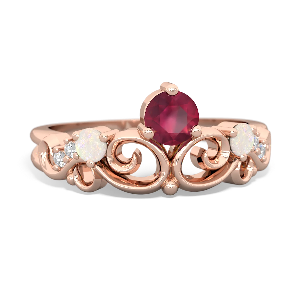 Ruby Crown Keepsake 14K Rose Gold ring R5740