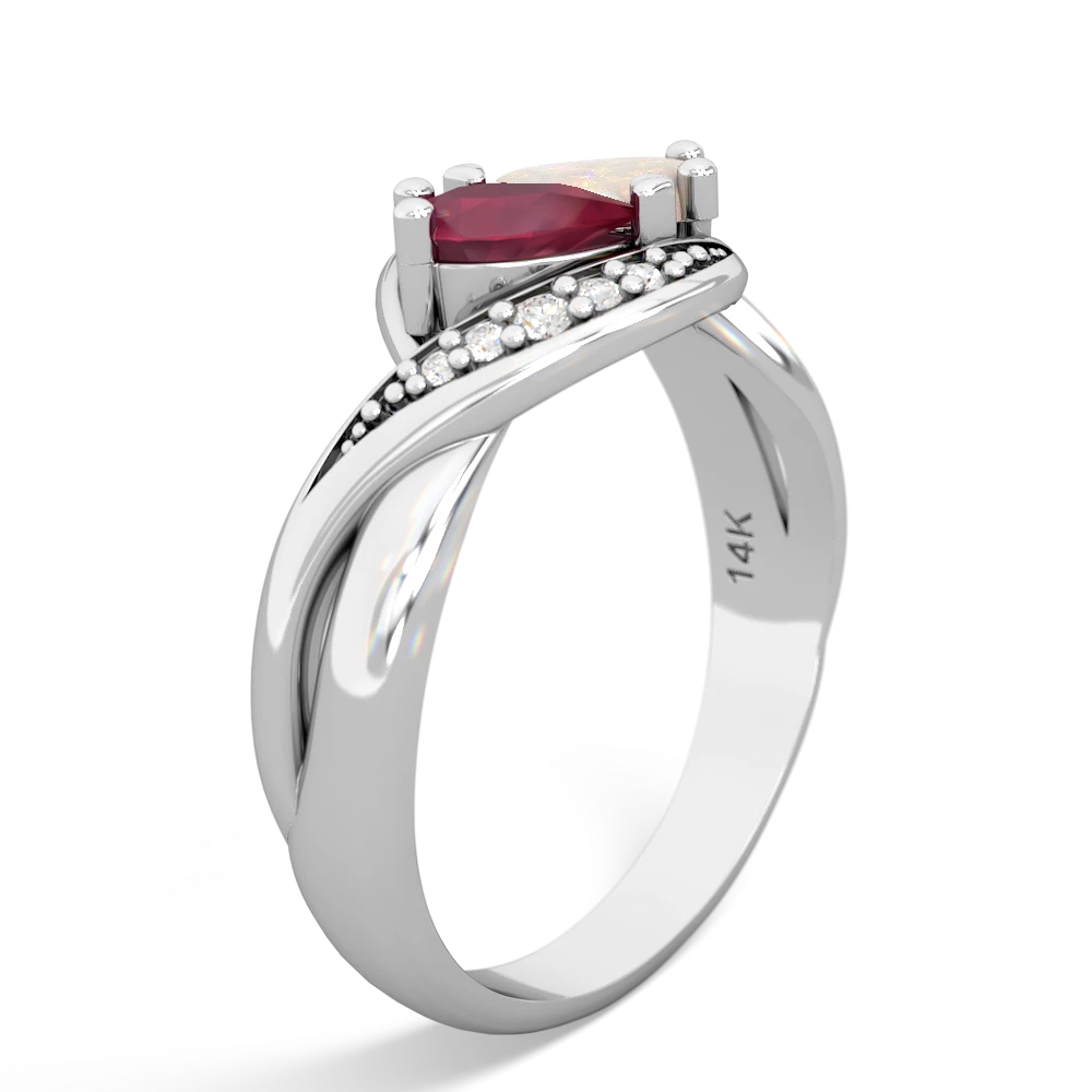 Ruby Summer Winds 14K White Gold ring R5342