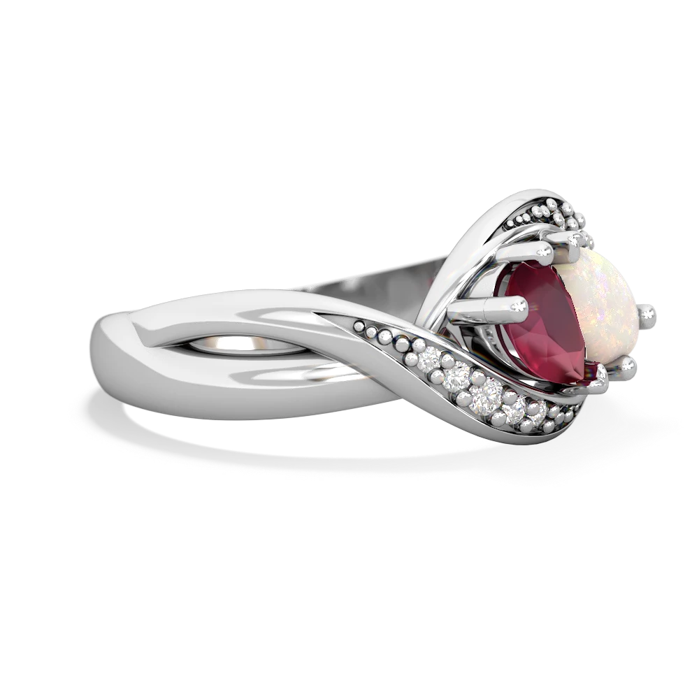 Ruby Summer Winds 14K White Gold ring R5342