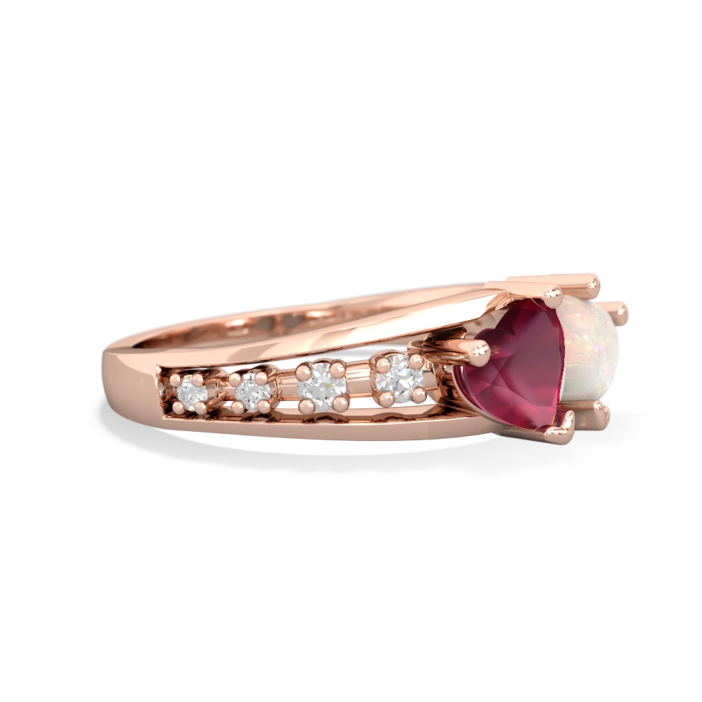 Ruby Heart To Heart 14K Rose Gold ring R3342