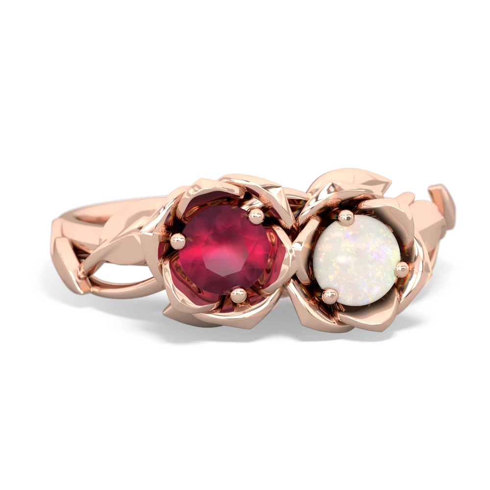 Ruby Rose Garden 14K Rose Gold ring R5510