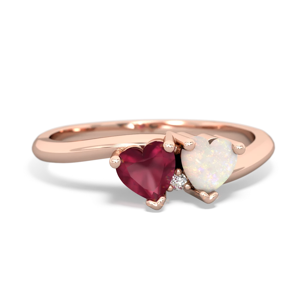 Ruby Sweethearts 14K Rose Gold ring R5260