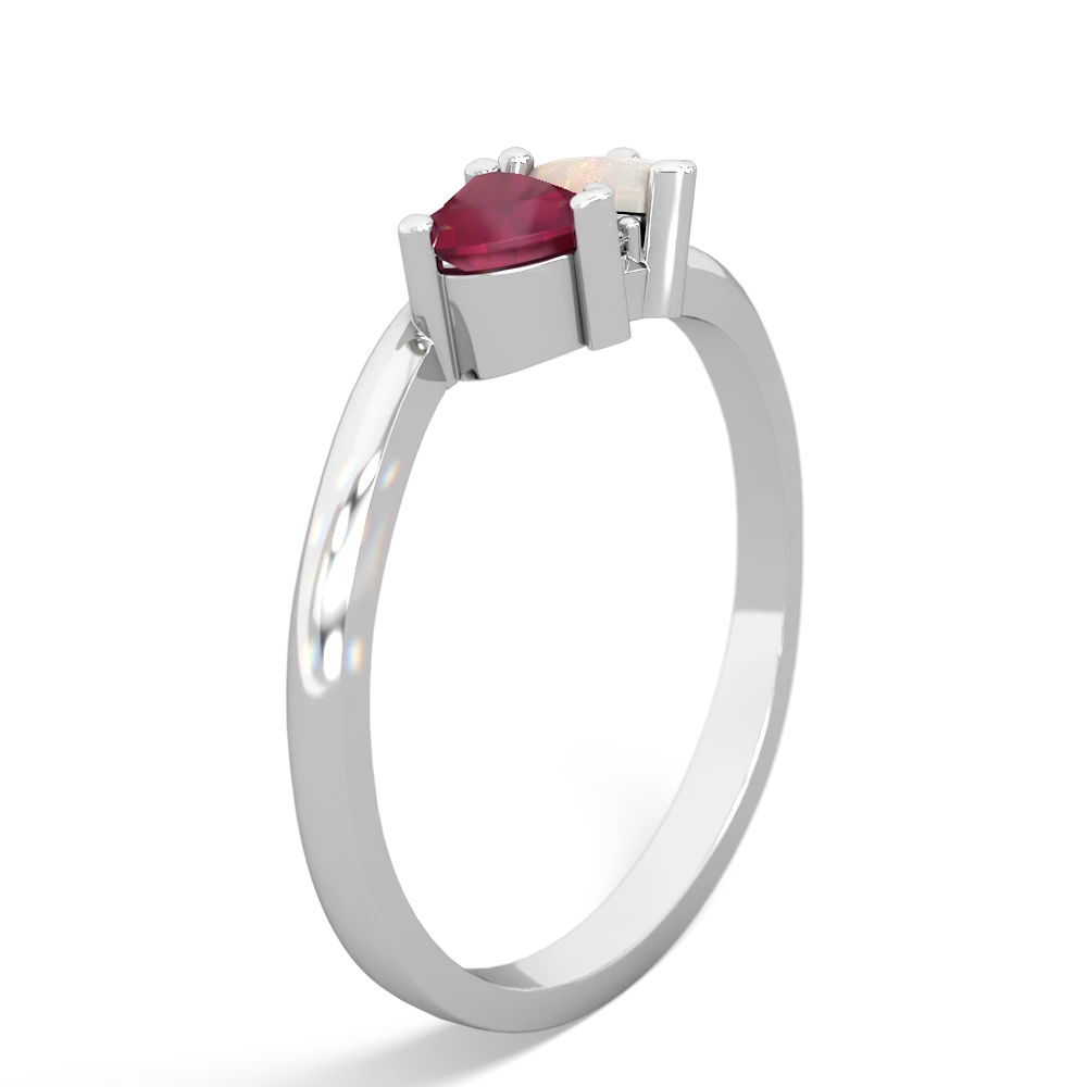 Ruby Sweethearts 14K White Gold ring R5260