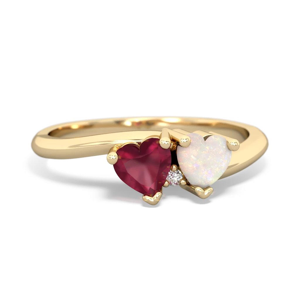 Ruby Sweethearts 14K Yellow Gold ring R5260