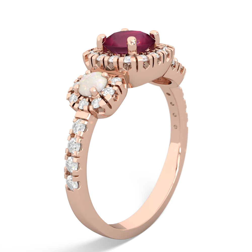 Ruby Regal Halo 14K Rose Gold ring R5350