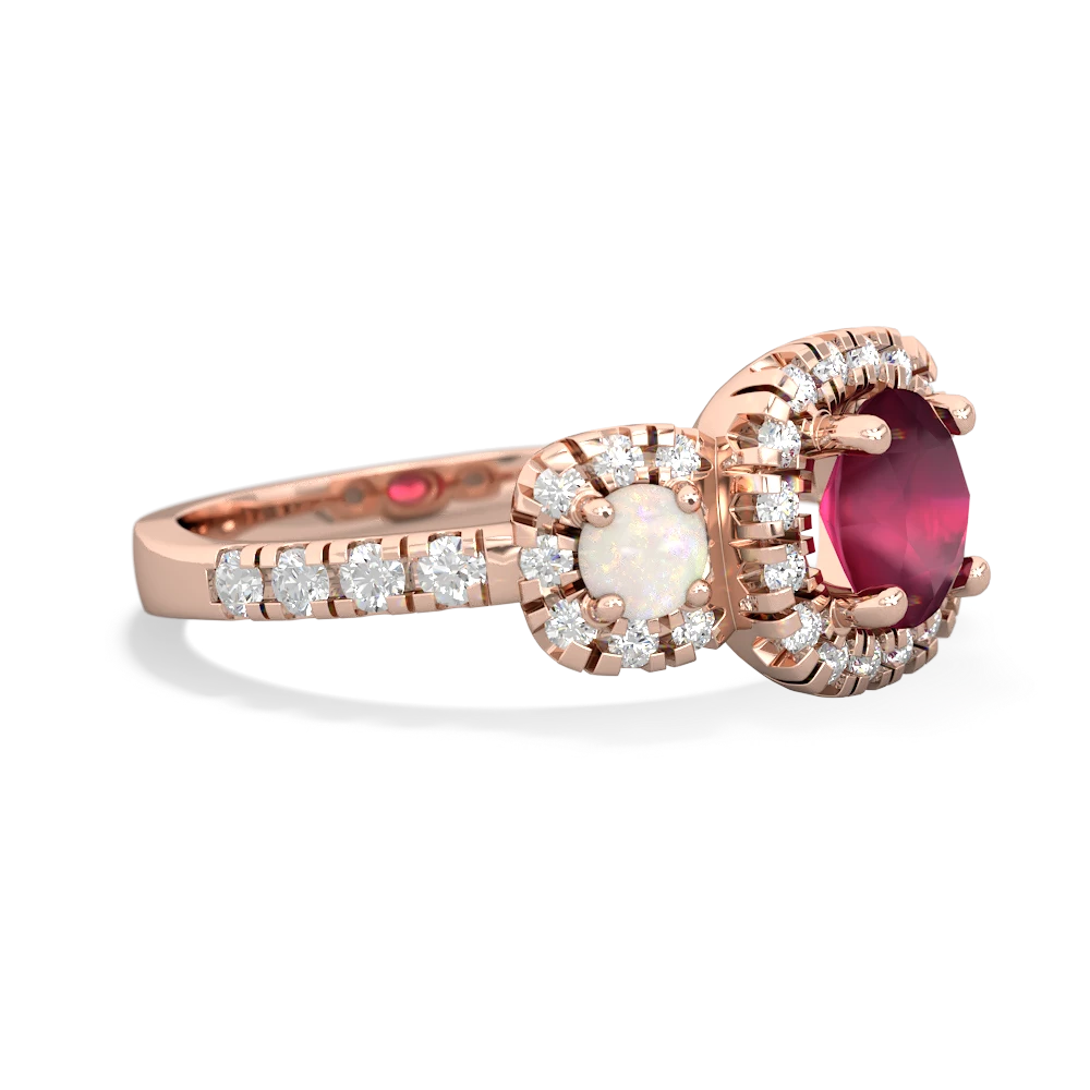 Ruby Regal Halo 14K Rose Gold ring R5350