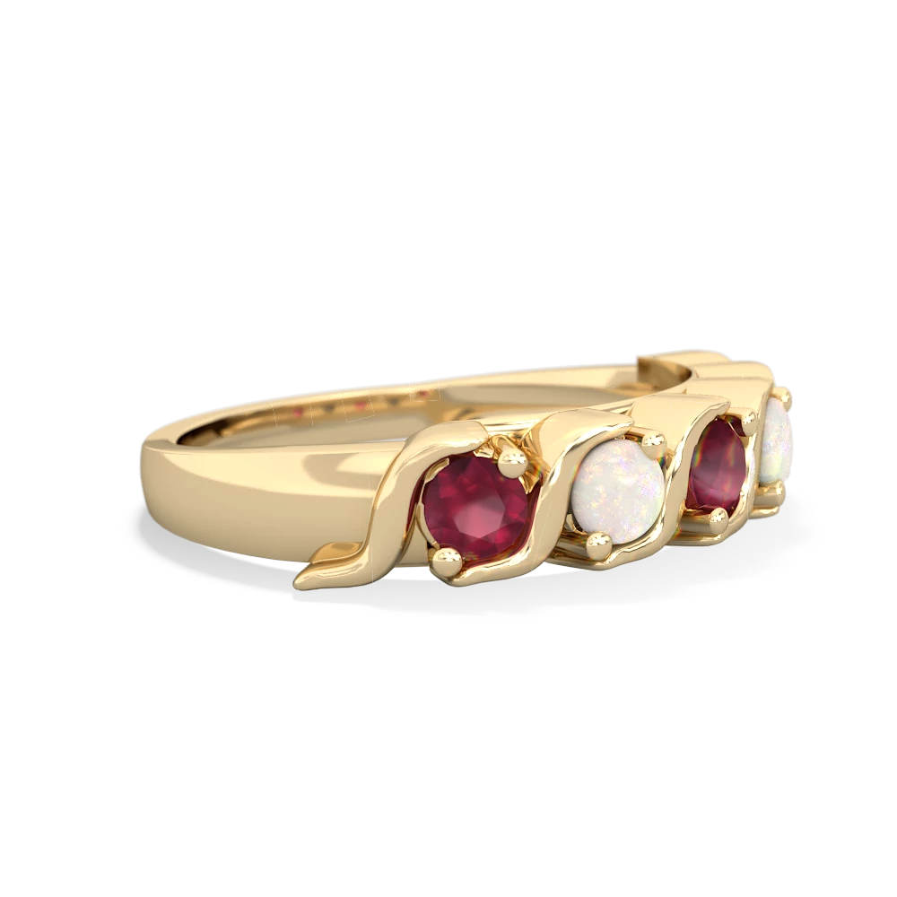 Ruby Anniversary Band 14K Yellow Gold ring R2089