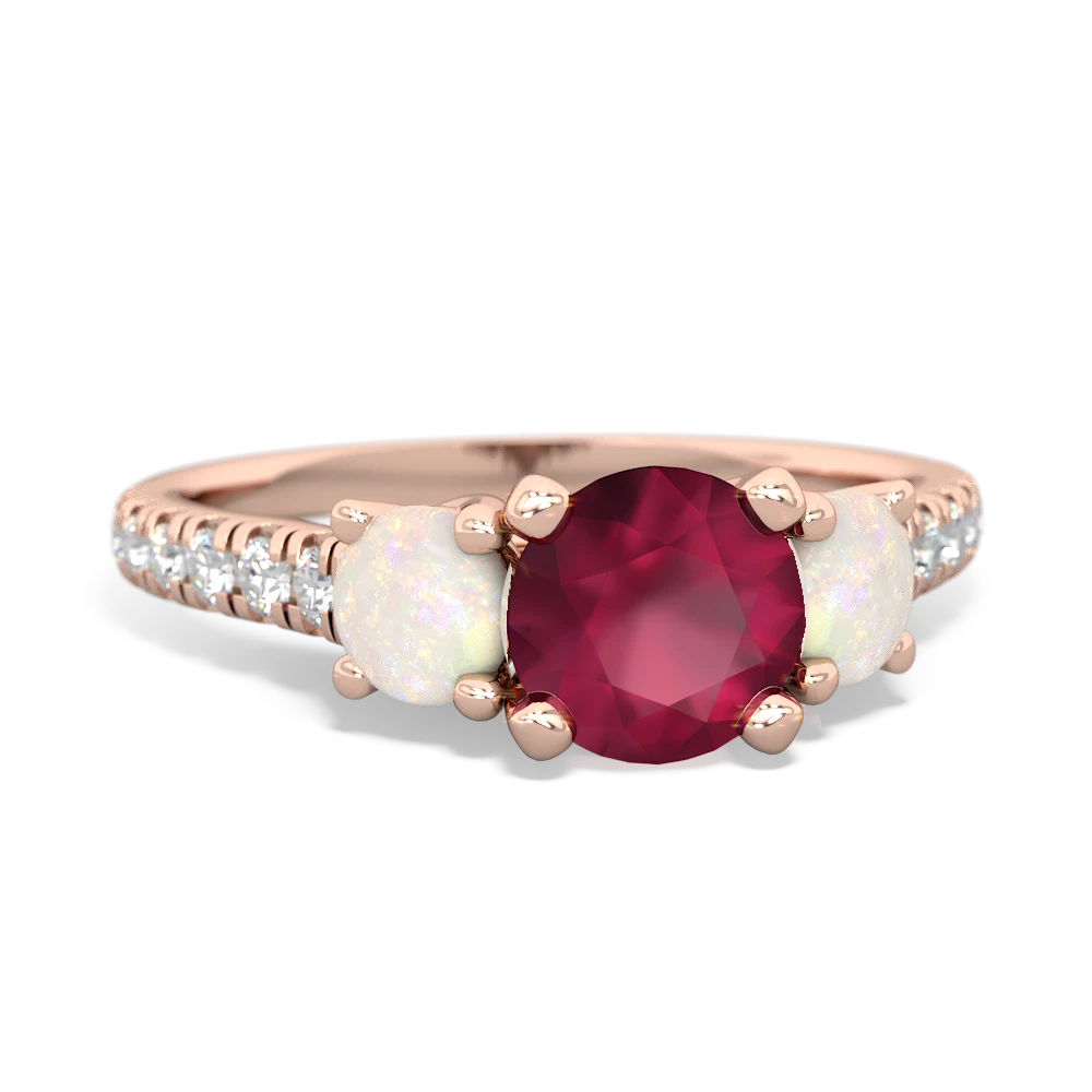 Ruby Pave Trellis 14K Rose Gold ring R5500