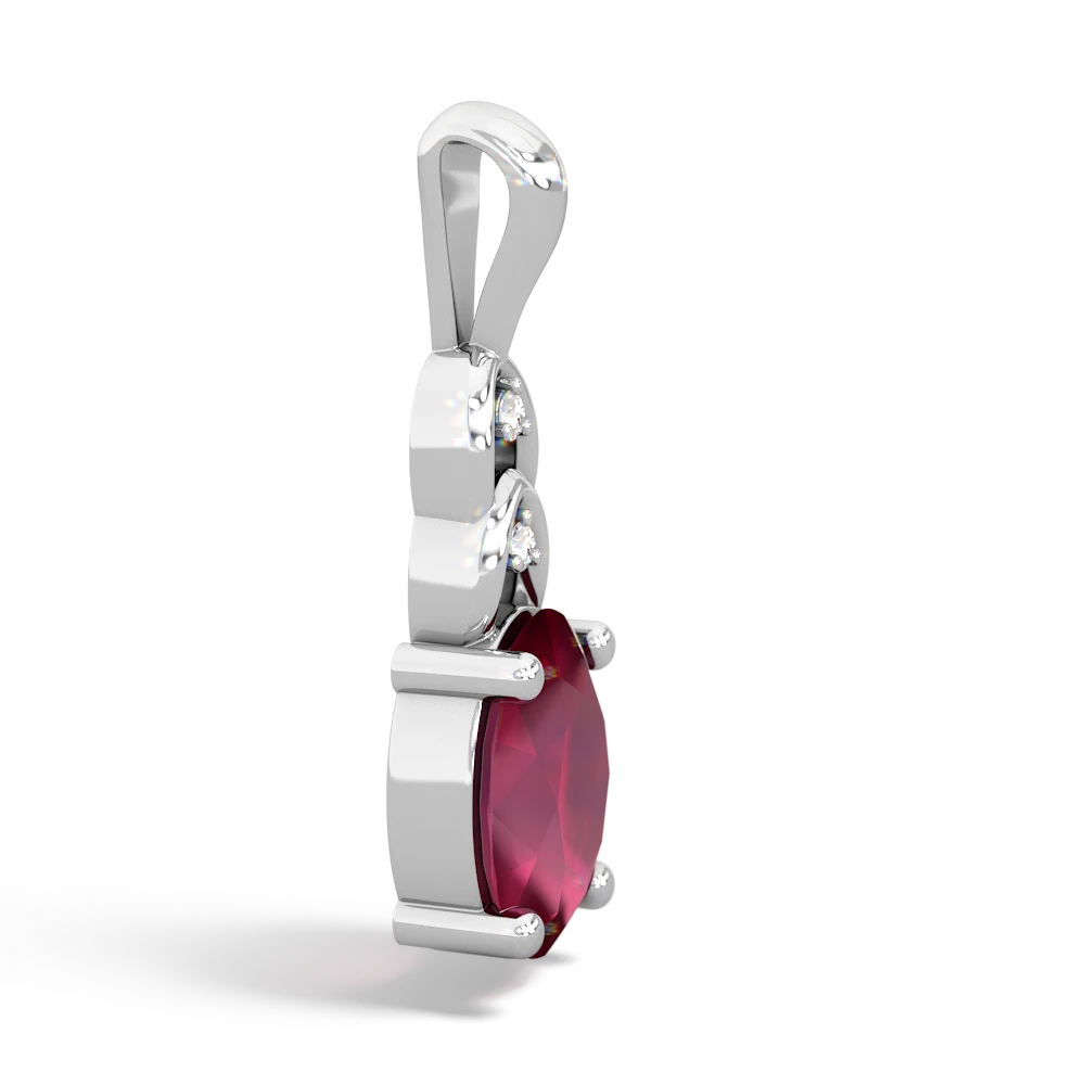 Ruby Links 14K White Gold pendant P4032