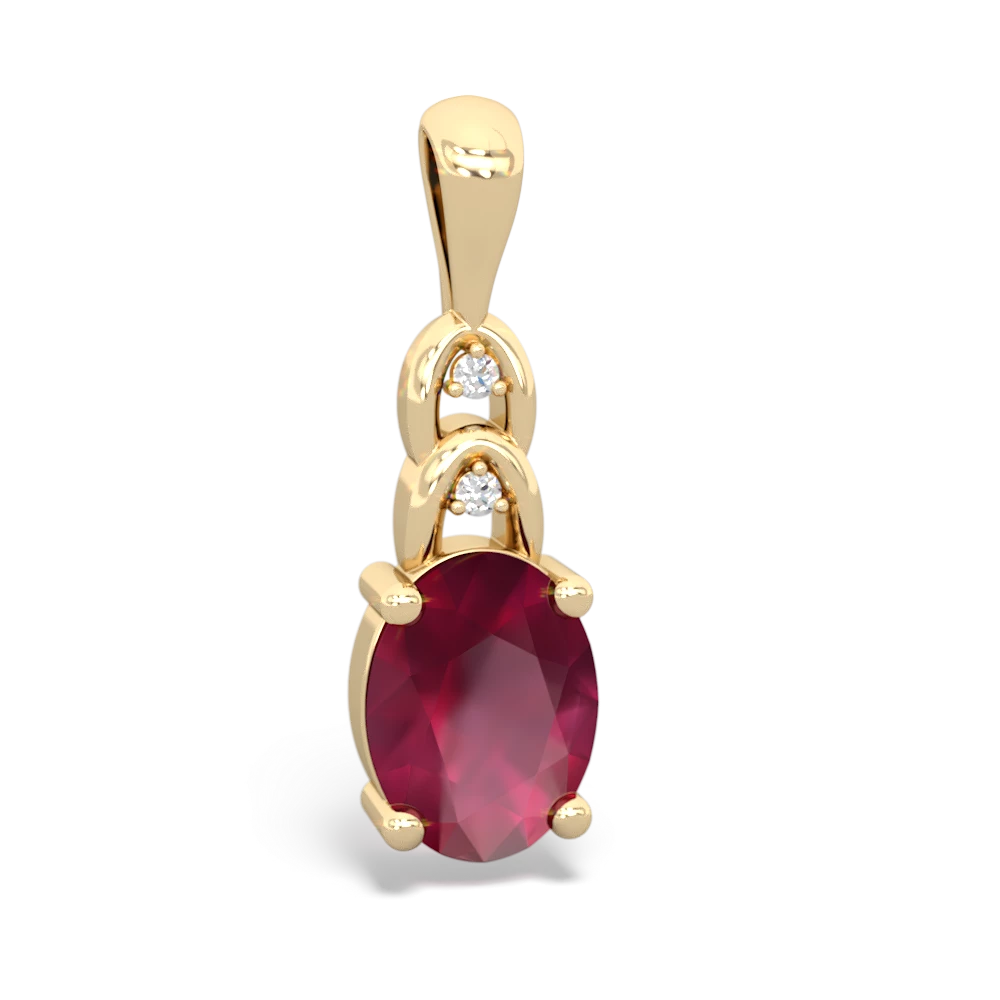 Ruby Links 14K Yellow Gold pendant P4032