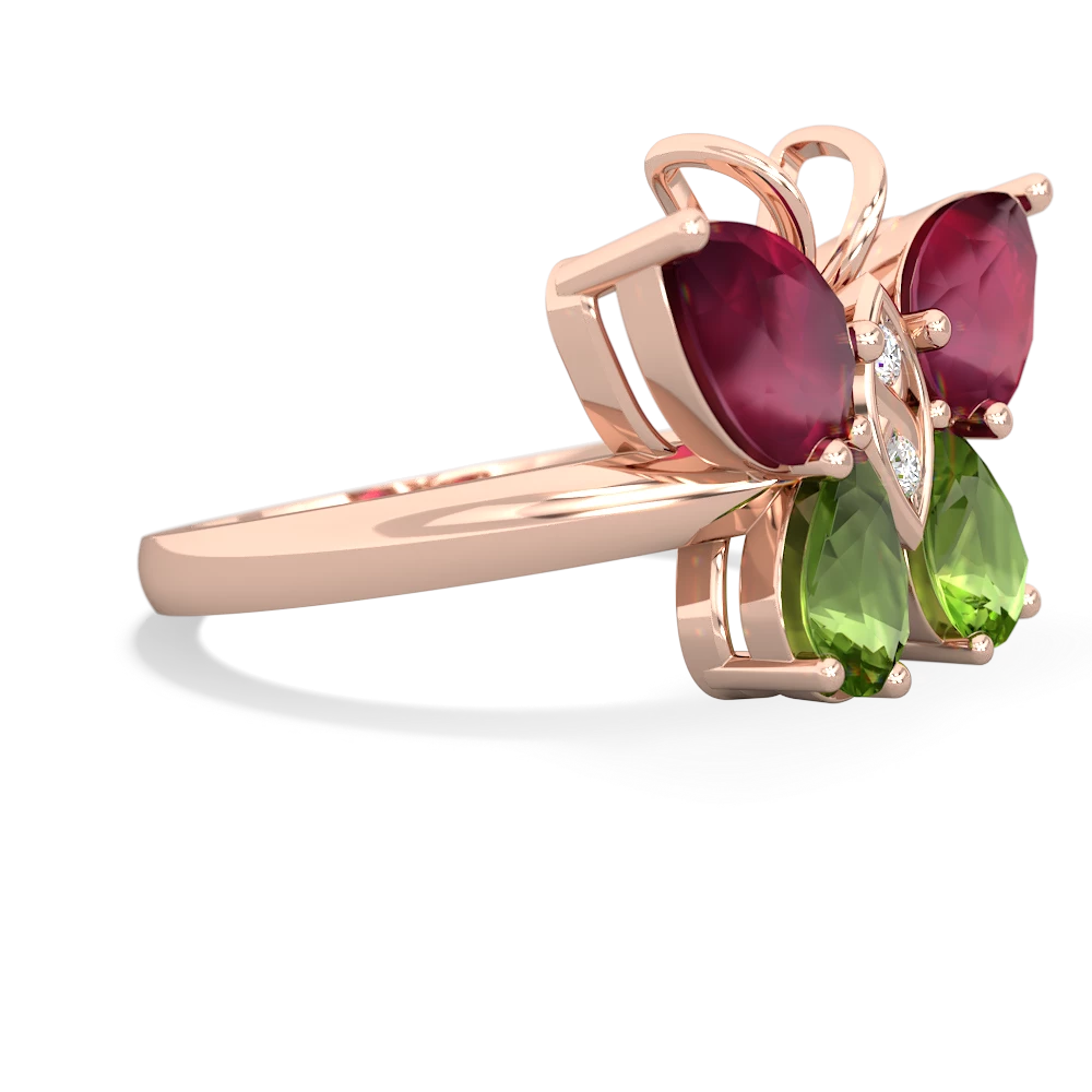 Ruby Butterfly 14K Rose Gold ring R2215