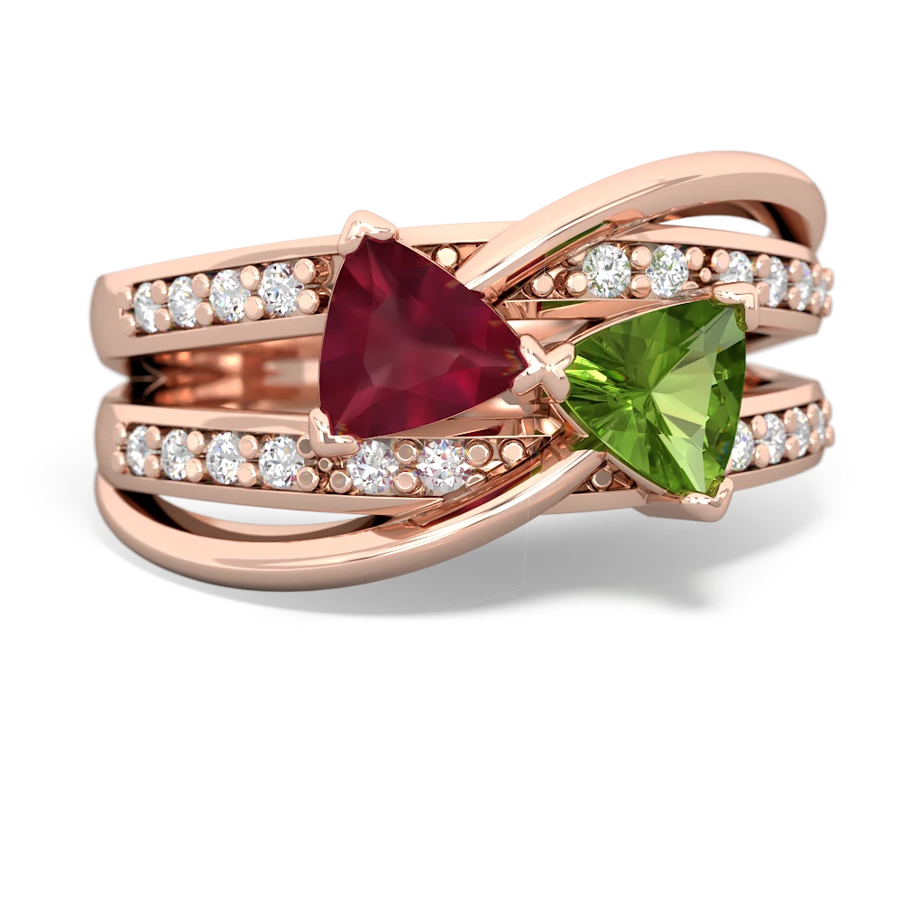 Ruby Bowtie 14K Rose Gold ring R2360