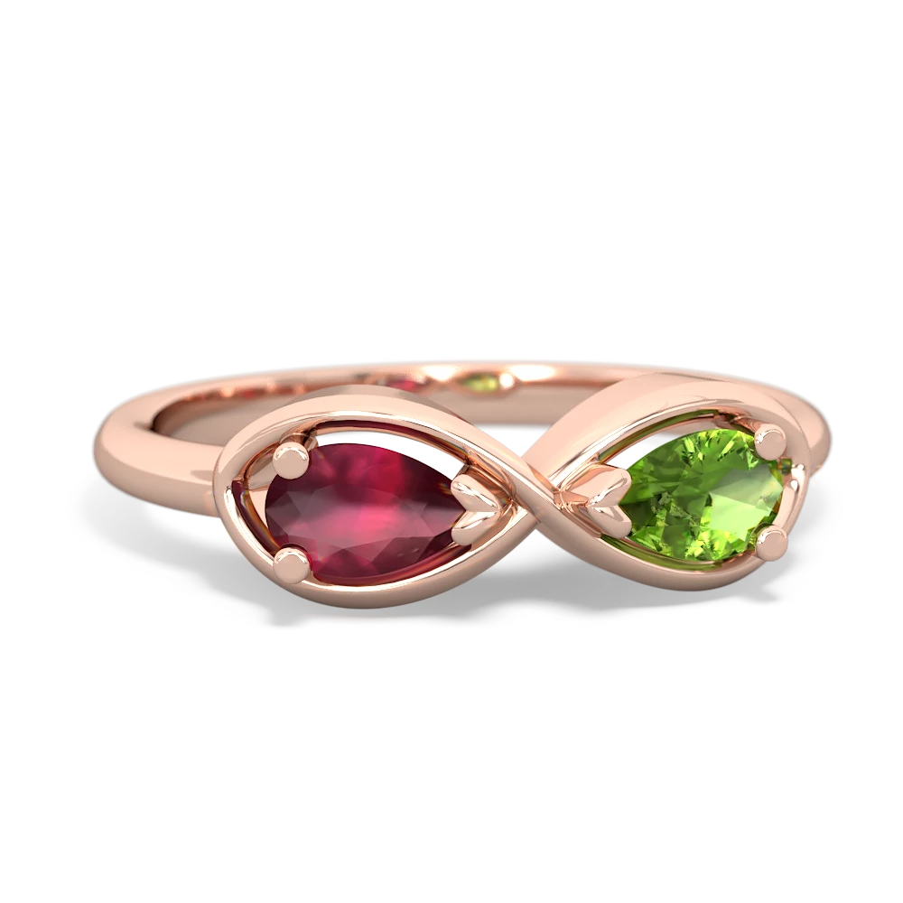 Ruby Infinity 14K Rose Gold ring R5050